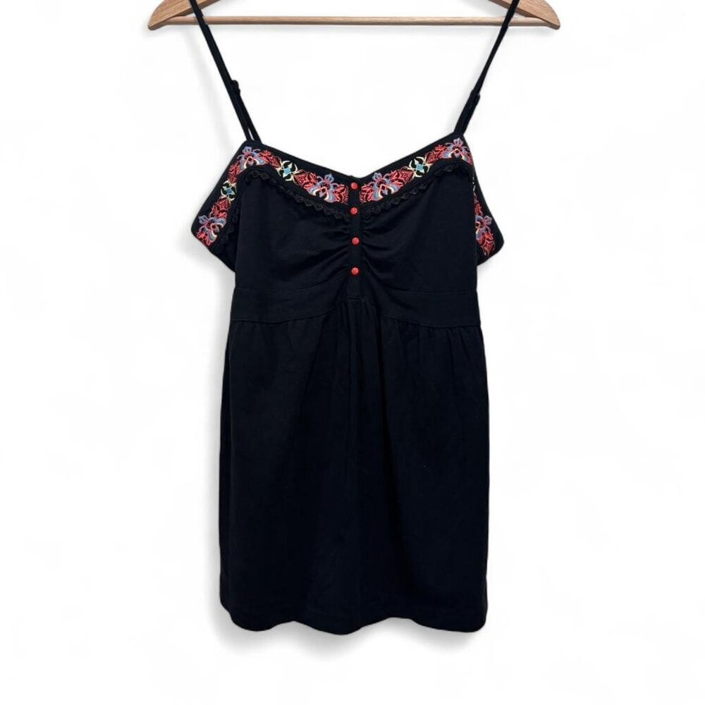 Y2K Oakley Black Embroidered Tank Top Surf Girl Size Small